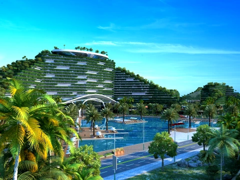Seaside city 3D 모델