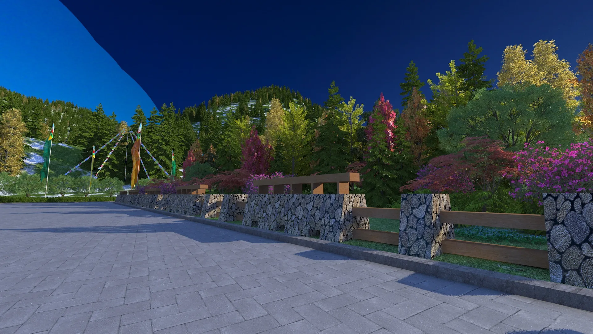 Park 3D Model .c4d .max .obj .3ds .fbx .stl .blend