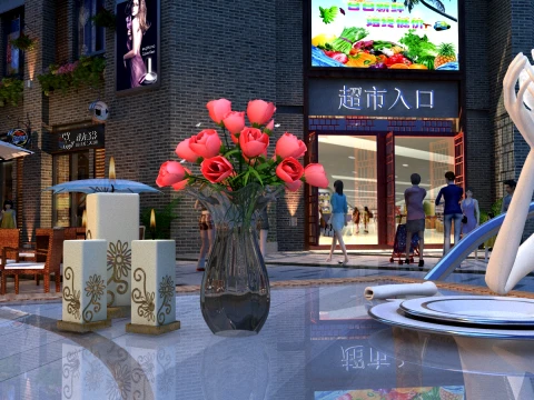 Commercial street 3D 모델