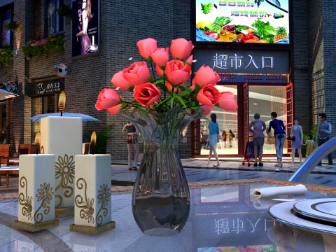 Commercial street 3D Model