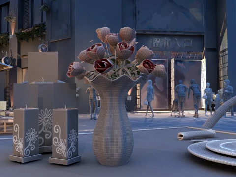 Commercial street 3D Model