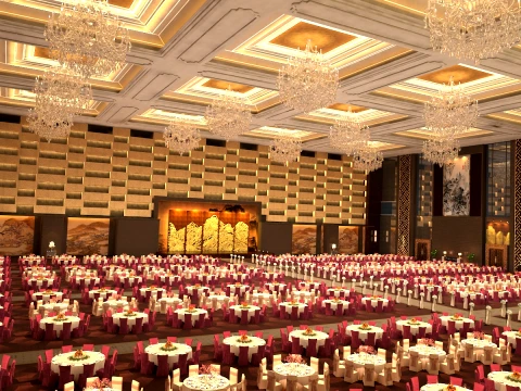 Banquet hall 3D Modell