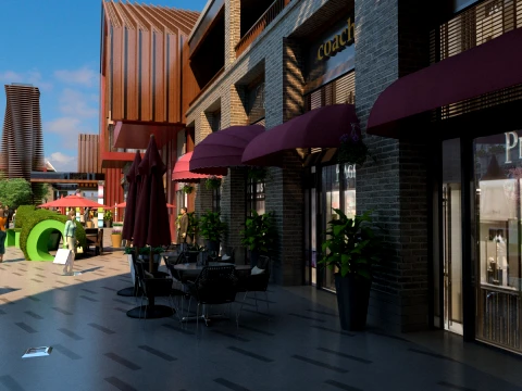 Commercial street 3D Model