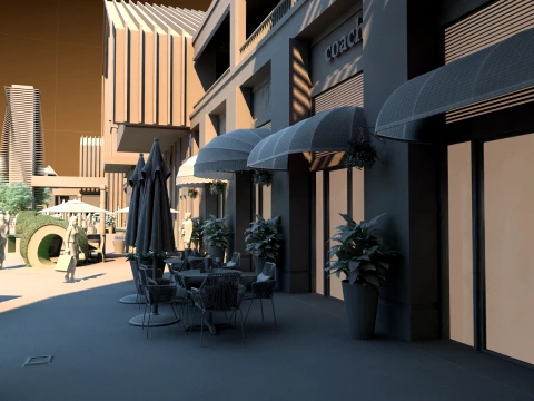 Commercial street 3D Model