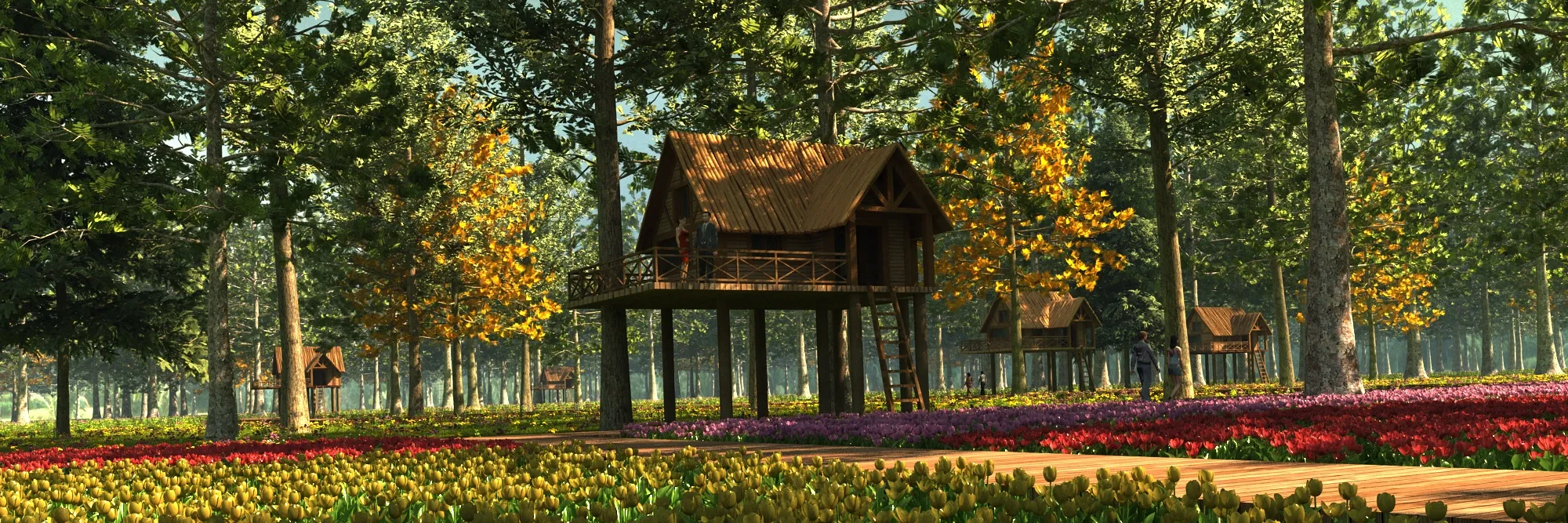 Park 3D 모델 .c4d .max .obj .3ds .fbx .stl .blend 