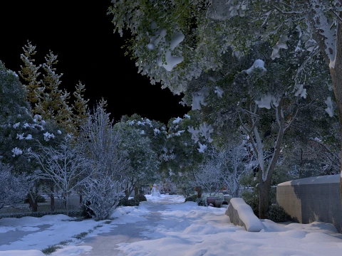 Snow scenery Modello 3D