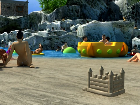 Hot spring Modello 3D