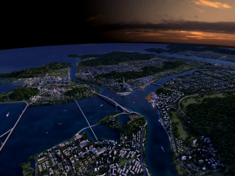 Seaside city Modello 3D