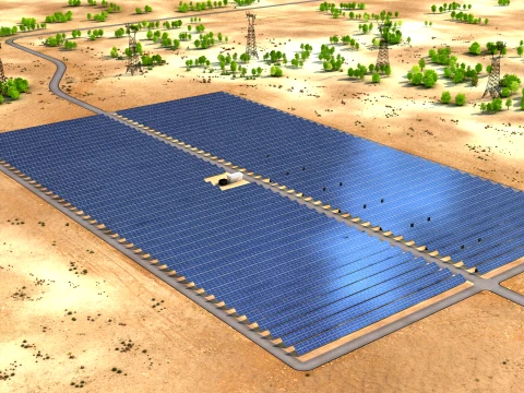 Solar energy 3D Model