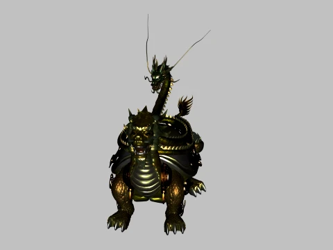 Turtle and Snake 3D Model