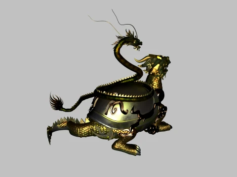 Turtle and Snake 3D Model