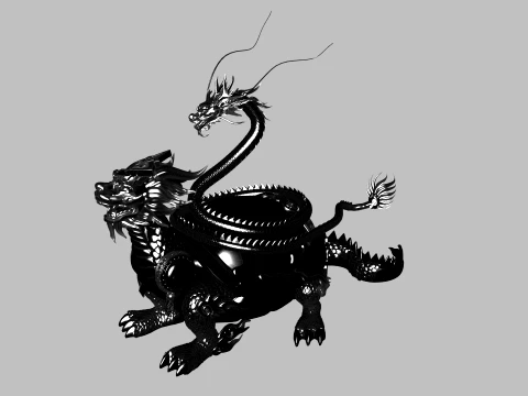 Turtle and Snake 3D Model