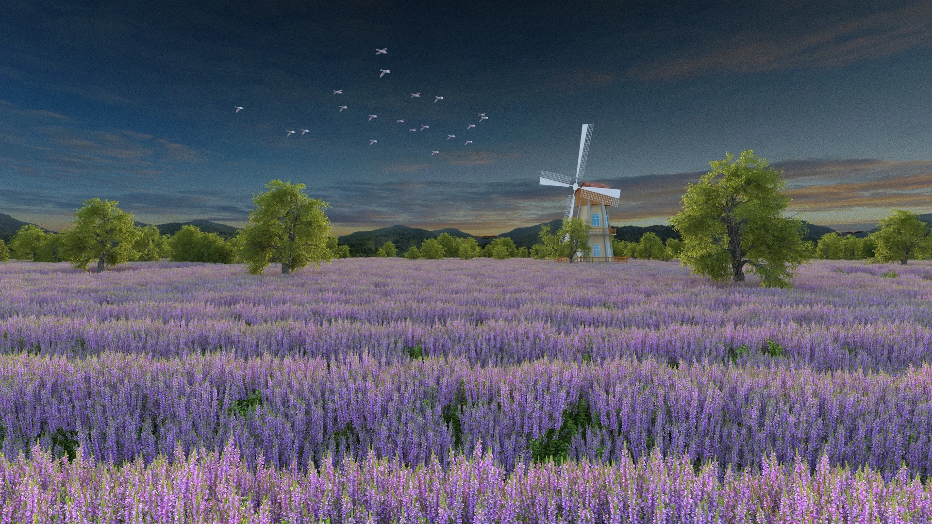 Lavender 3D Model .c4d .max .obj .3ds .fbx .stl .blend 