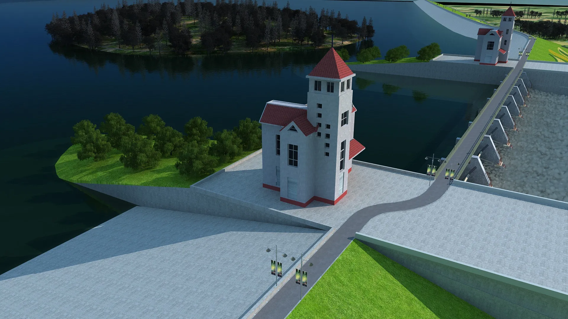 Reservoir 3D Model .c4d .max .obj .3ds .fbx .stl .blend 