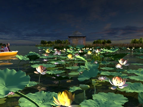 Lotus Lake Modèle 3D