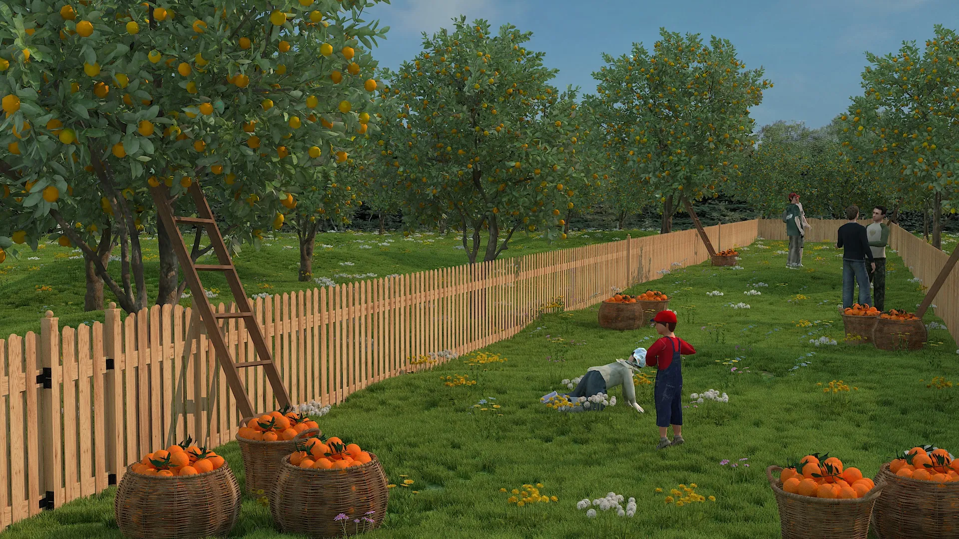 Orchards 3D Model .c4d .max .obj .3ds .fbx .stl .blend 