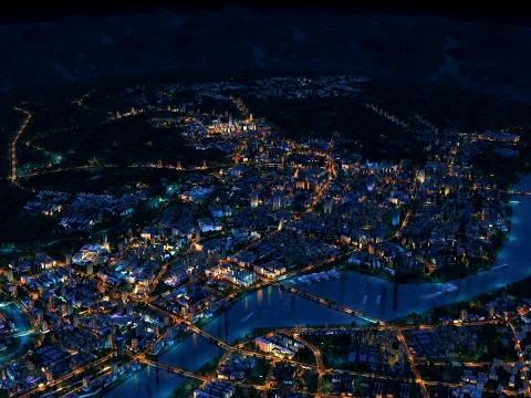 City Night 3D Model