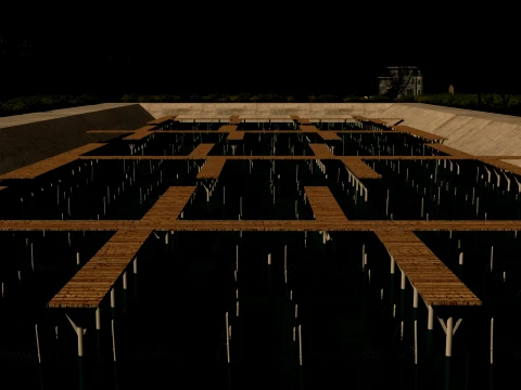 Fish pond 3D Model