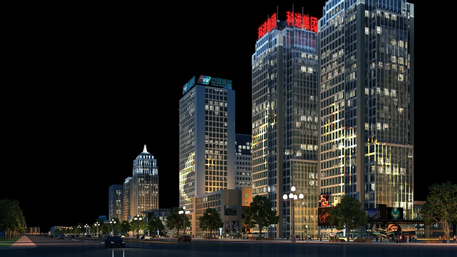 City Architecture 3D Model .c4d .max .obj .3ds .fbx .stl .blend 