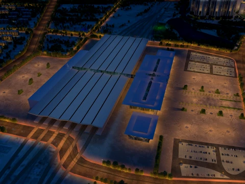 Train Station 3D Model