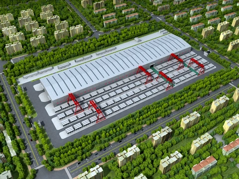 Factory Model 3D