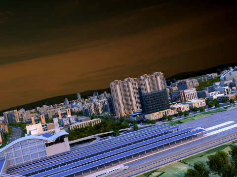 都市の建物 3Dモデル