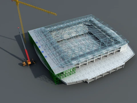 Build a stadium 3D Model