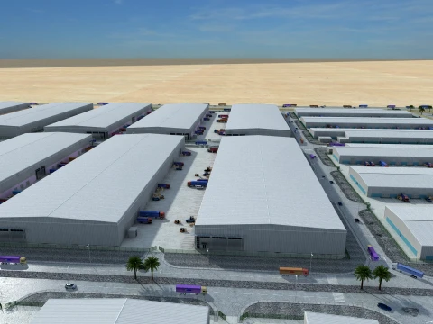 Logistics warehouse 3Dモデル
