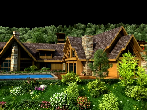 Villa 3D Model