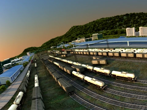 Freight station 3D Model