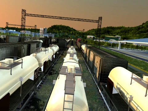 Freight station 3D Model