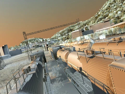 Freight station 3D Model