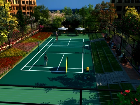 Tennis court 3D Model
