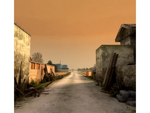 Dilapidated buildings 3D 模型