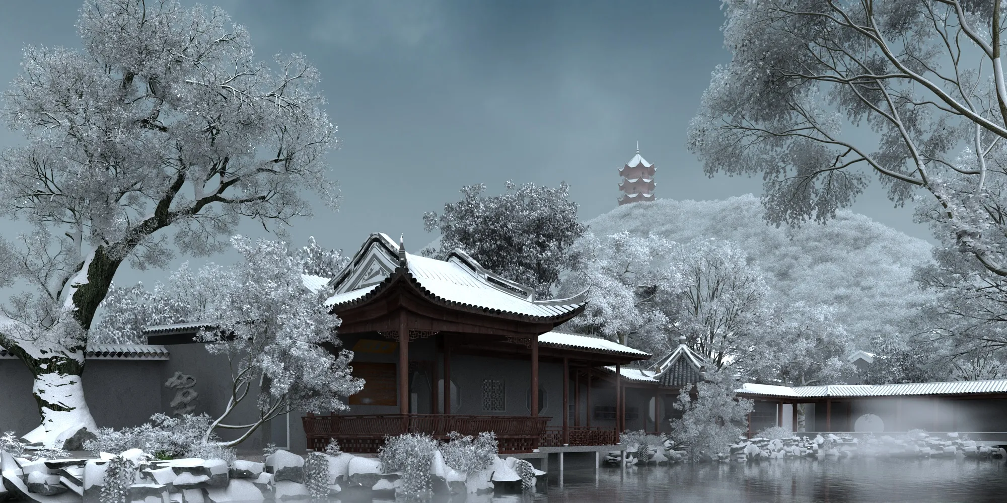 Four Seasonal Changes 3D Model .c4d .max .obj .3ds .fbx .stl .blend