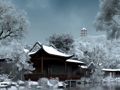 Four Seasonal Changes 3D Model
