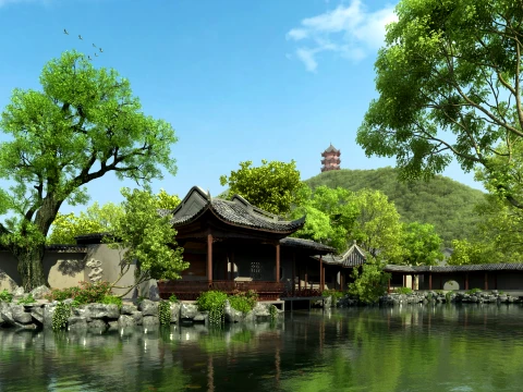 Four Seasonal Changes 3D Model