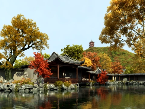 Four Seasonal Changes 3D Model