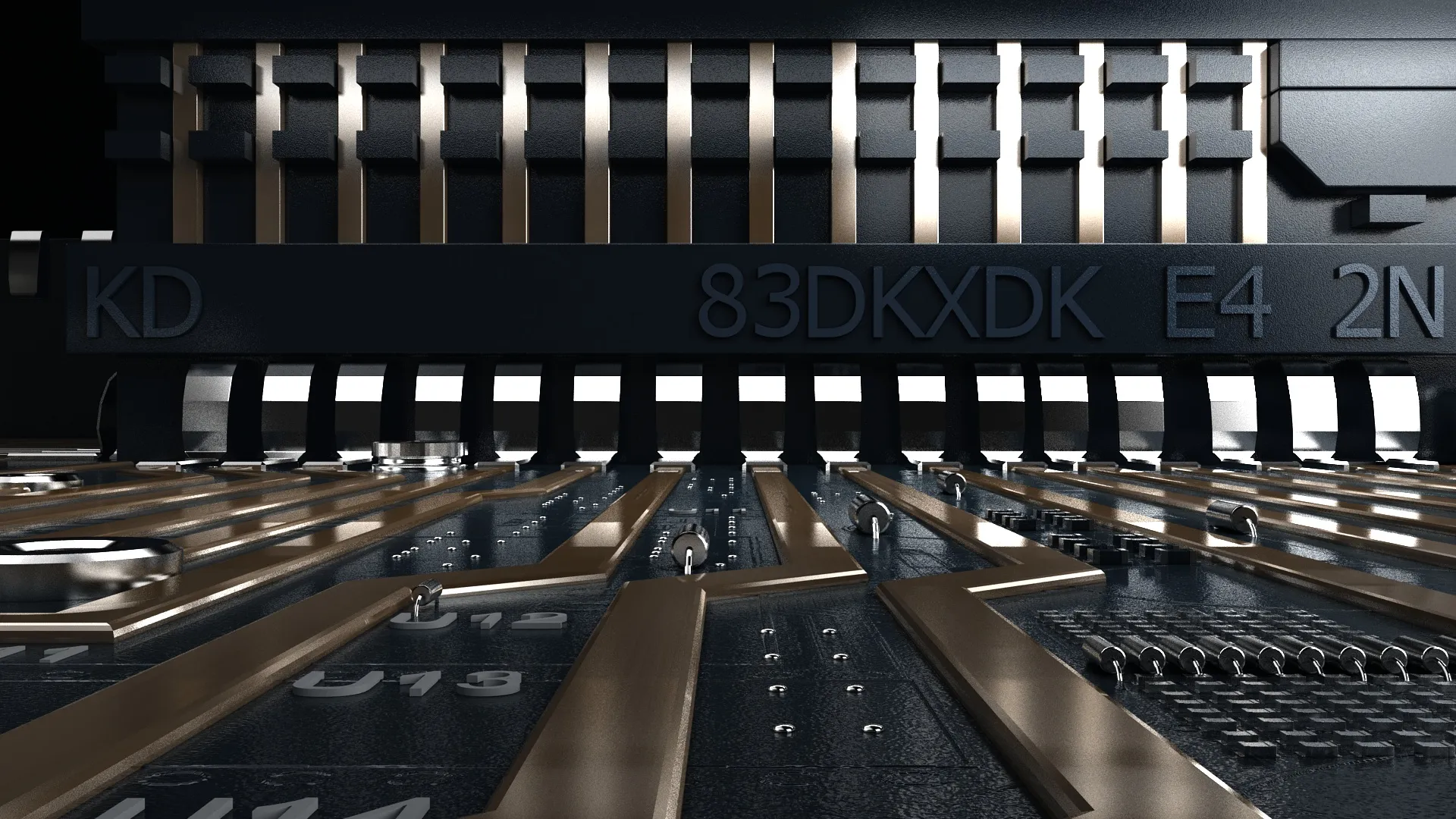 Circuit board 3D Model .c4d .max .obj .3ds .fbx .stl .blend 