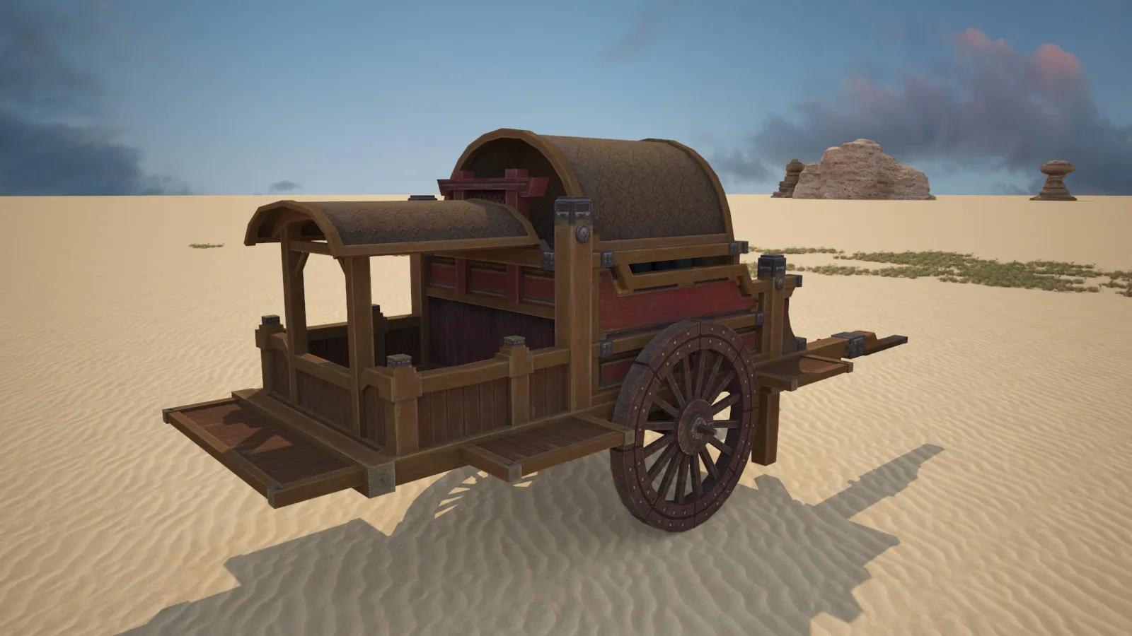 Ancient carriage 3D Model .c4d .max .obj .3ds .fbx .stl .blend 