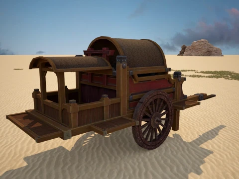 Ancient carriage 3D Model