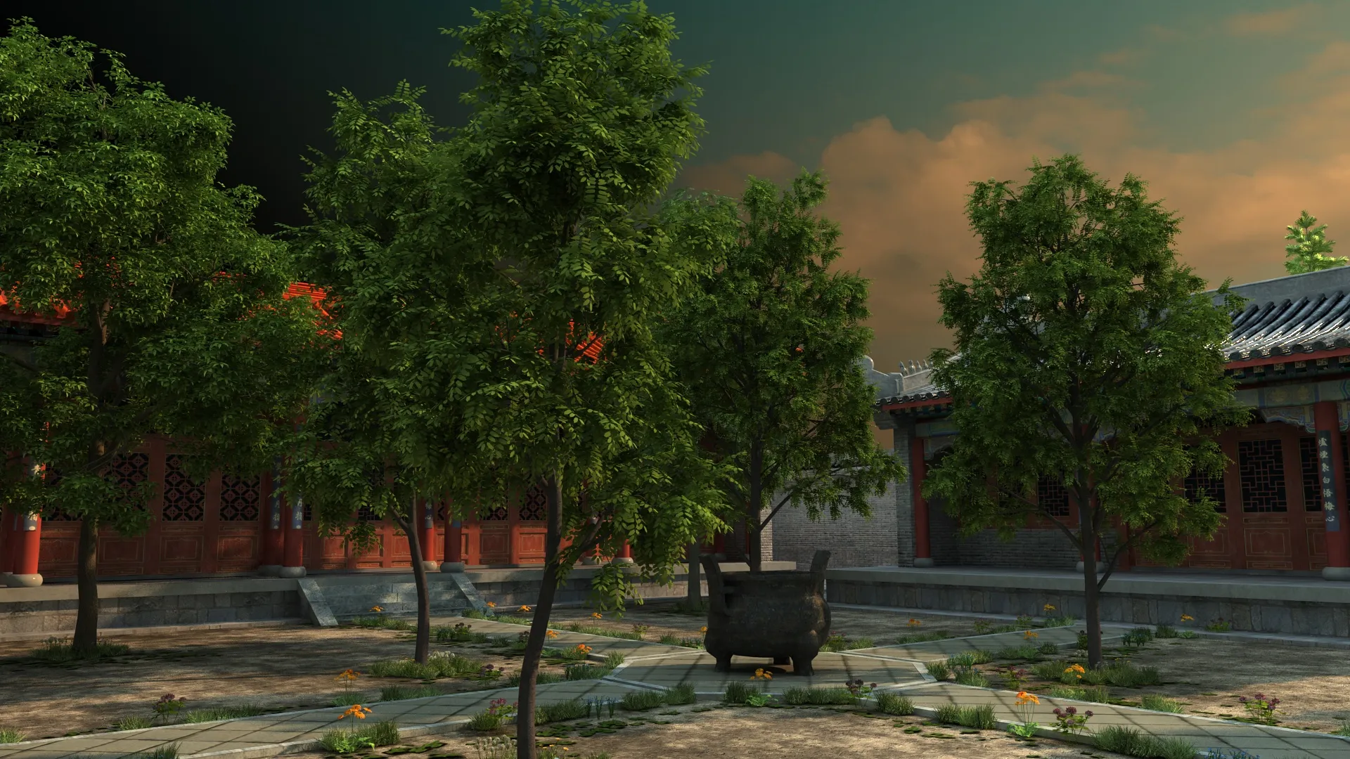 Temple 3D Model .c4d .max .obj .3ds .fbx .stl .blend 