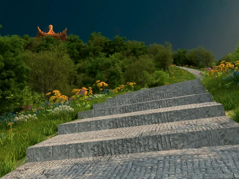 Temple 3D Model