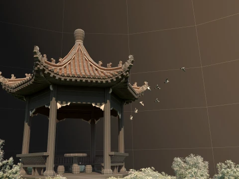 Temple 3D Model
