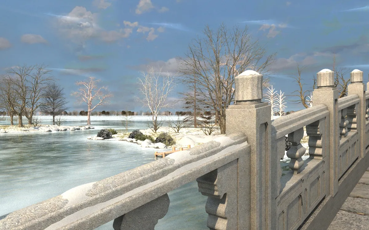 Lake surface 3D Model .c4d .max .obj .3ds .fbx .stl .blend