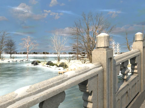Lake surface 3D Model