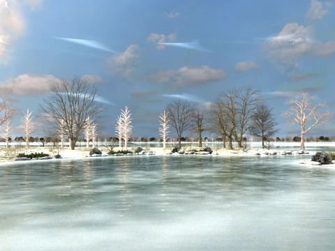 Lake surface 3D Model