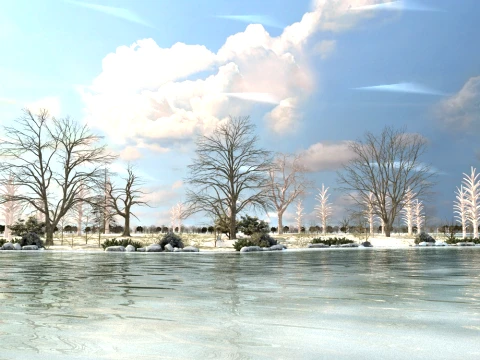 Lake surface 3D Model