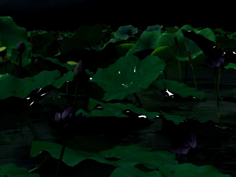 Lotus Pond 3D Model