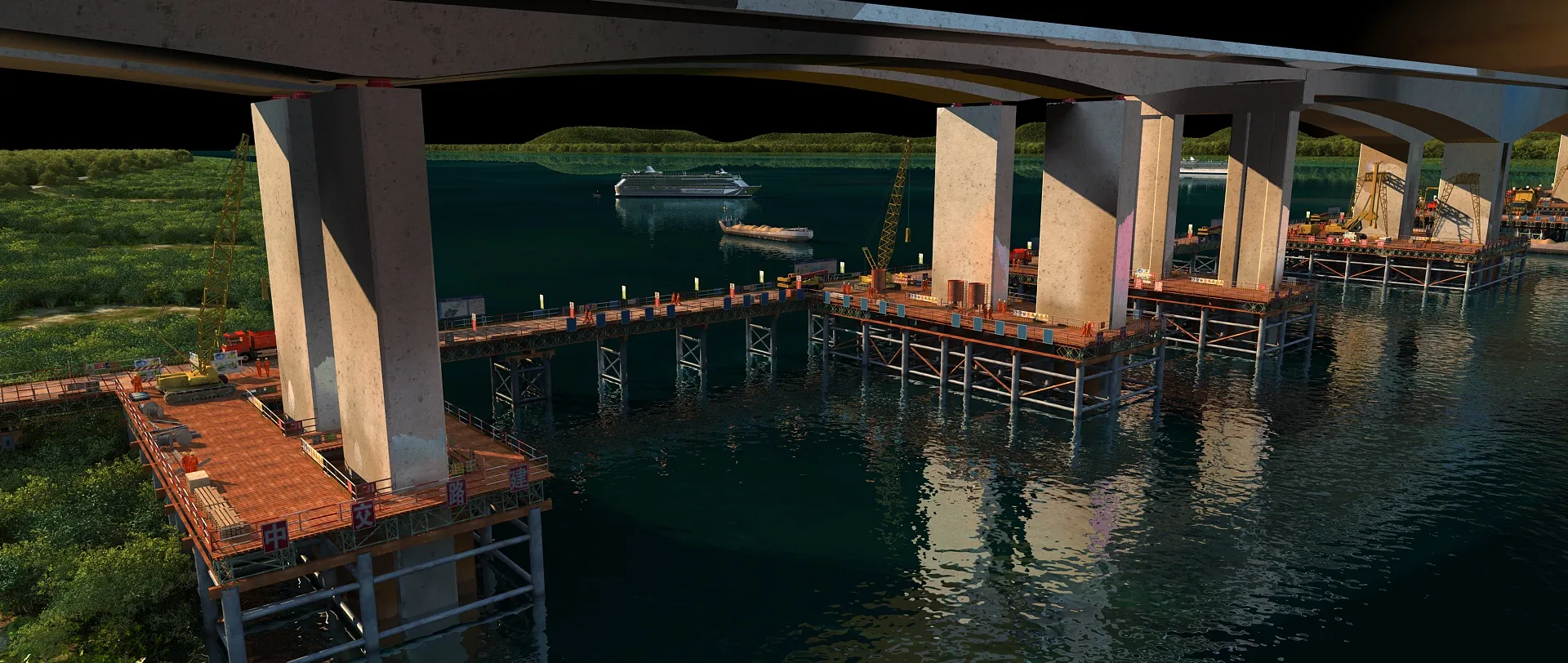 Build a bridge 3D Model .c4d .max .obj .3ds .fbx .stl .blend